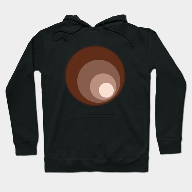 Retro Circles Browns & Creams Hoodie by NataliePaskell